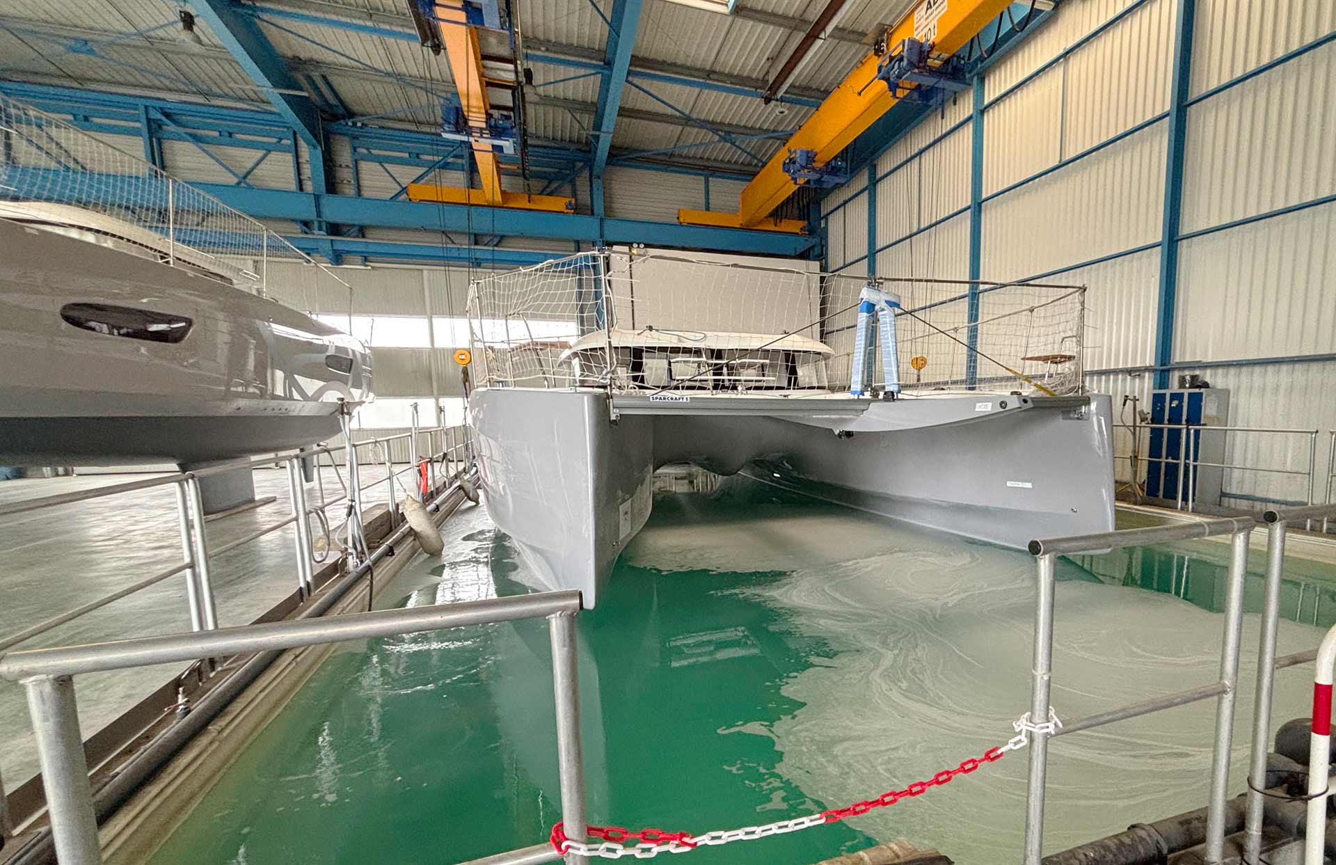 Endkontrolle im Test-Pool der Werft: Alles dicht?