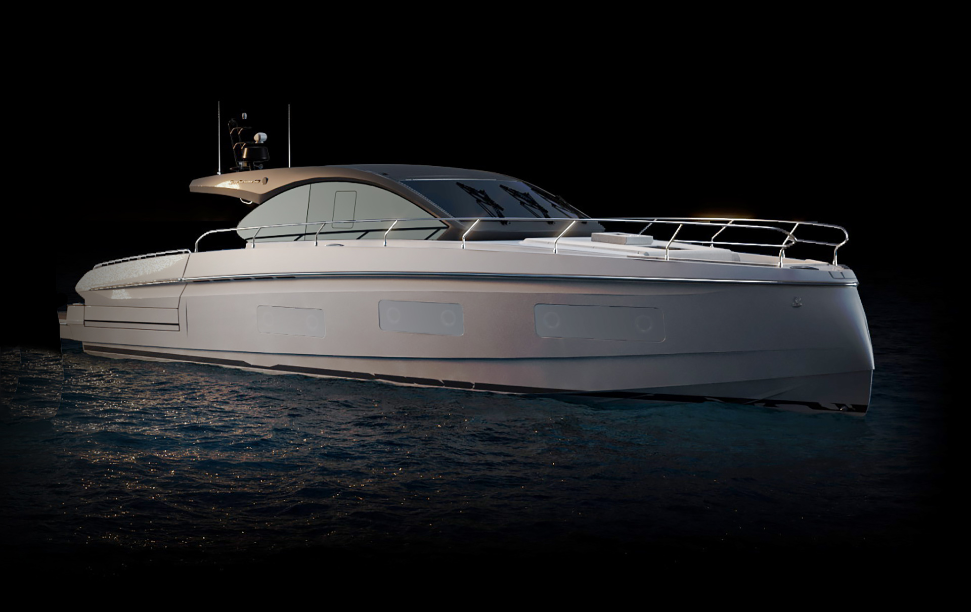 Das neue Flaggschiff, die GRAN TURISMO 50. Zu sehen in Cannes im September.