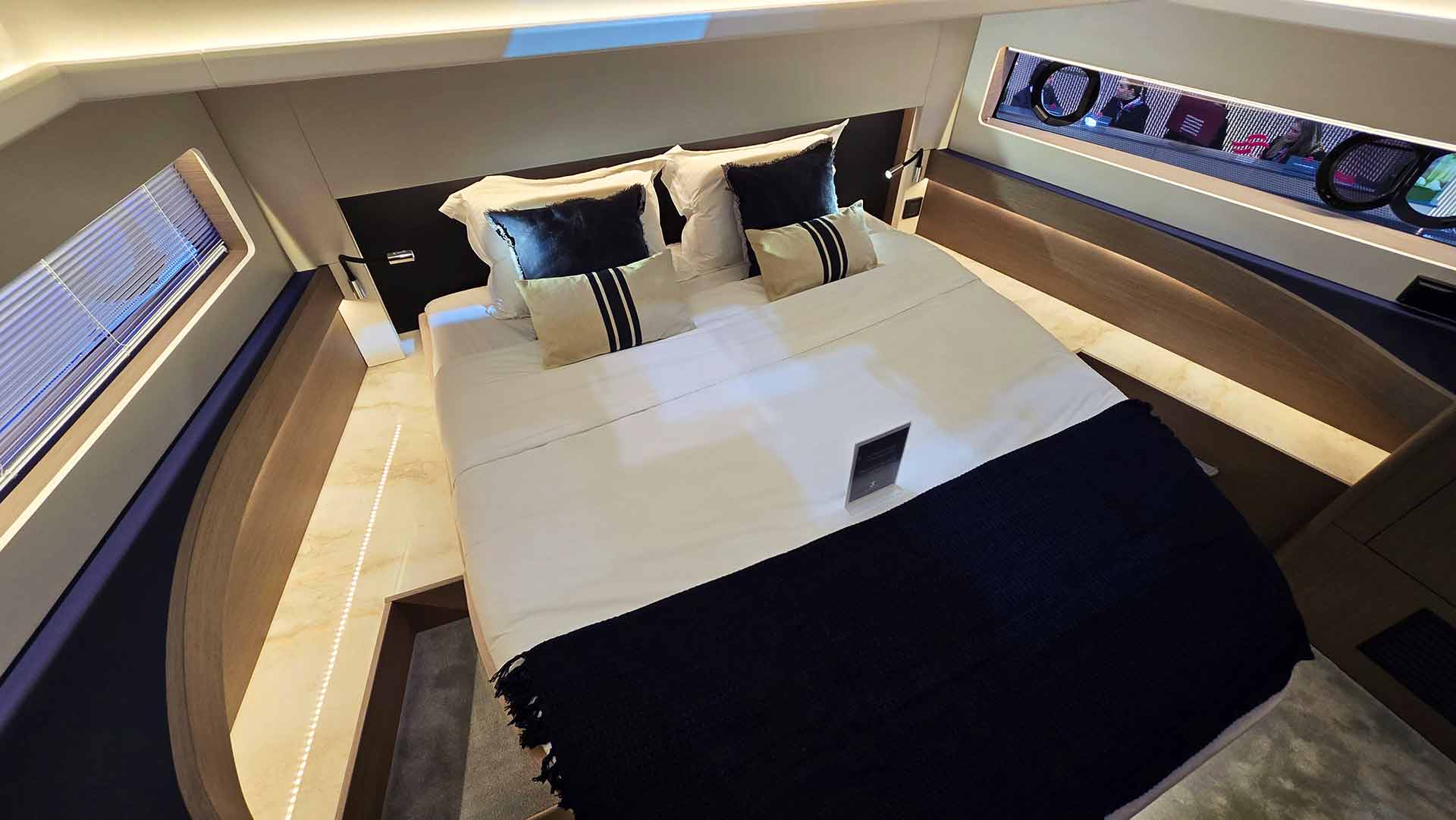 Die riesige Eignerkabine: Luxus pur!