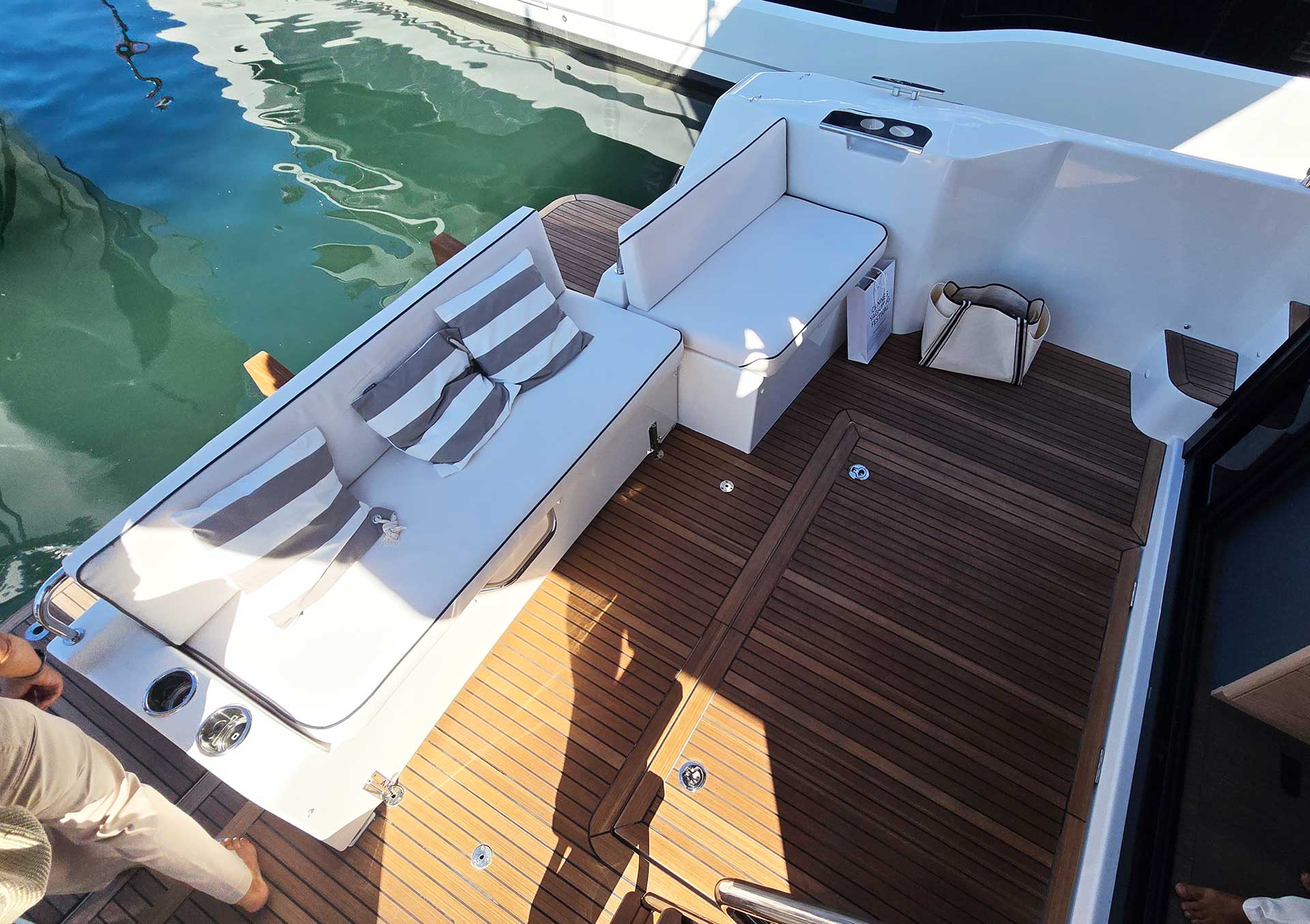 Der Heckbereich des SWIFT TRAWLER 43 – wandelbar.